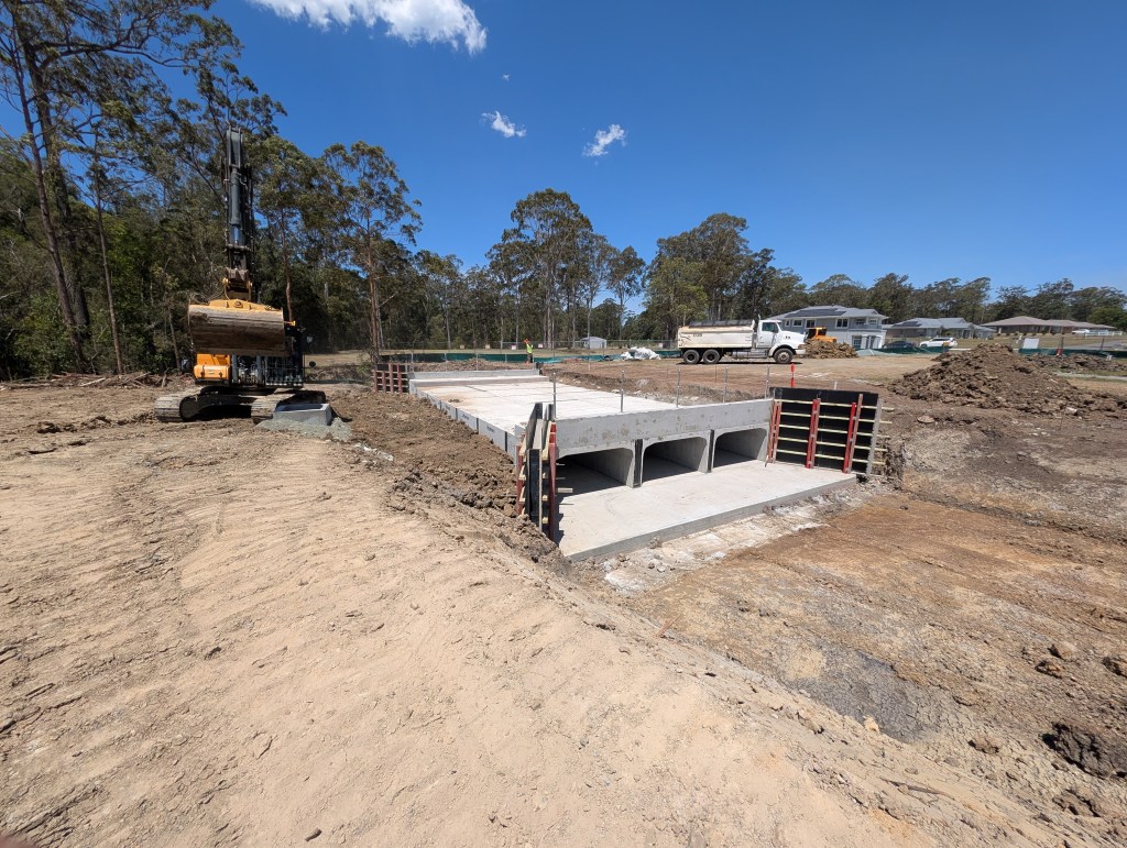 Civil works - large water piping and drainage